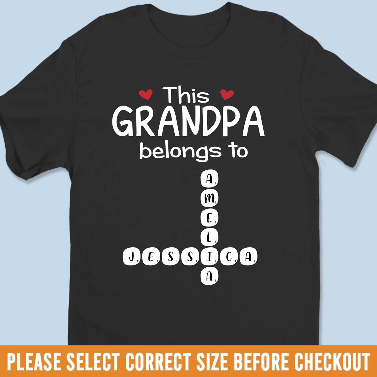 Custom Scrabble Unisex T-shirt, Premium T-shirt, Hoodie - Personalized Birthday Gifts For Dad, Grandpa - Our Story Spells Love
