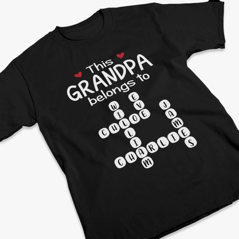 Custom Scrabble Unisex T-shirt, Premium T-shirt, Hoodie - Personalized Birthday Gifts For Dad, Grandpa - Our Story Spells Love