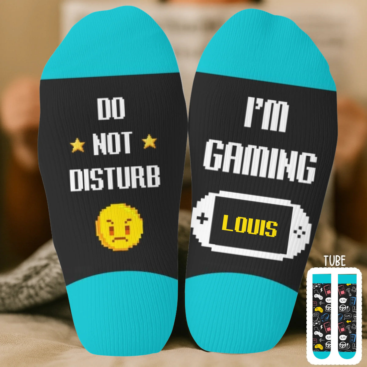 Custom Gamer Crew Socks - Personalized Birthday Gifts For Gamers, Game ...