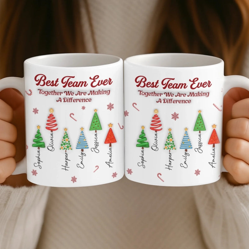 Custom Mug - Personalized Christmas Birthday Gifts For Coworker, Work Bestie - Better Together At Work