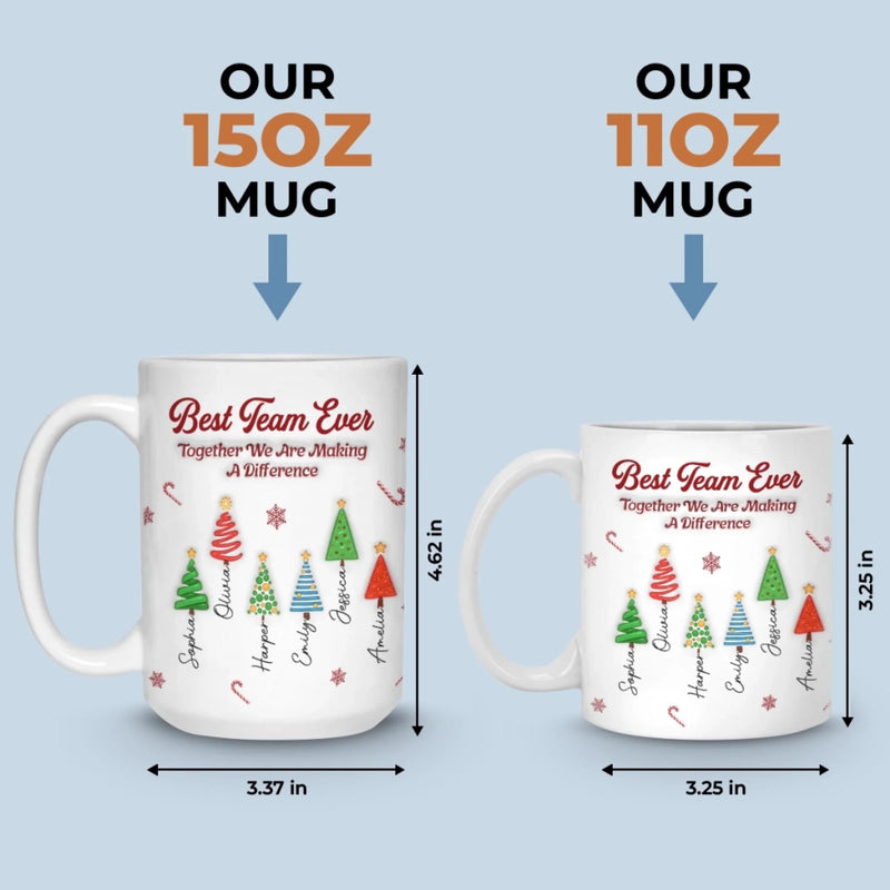Custom Mug - Personalized Christmas Birthday Gifts For Coworker, Work Bestie - Better Together At Work