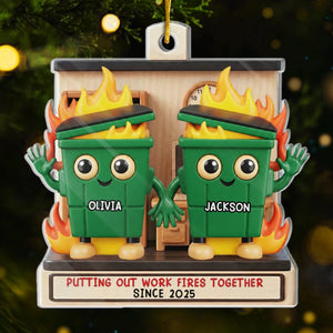 Custom Acrylic Ornament - Personalized Christmas Funny Gifts For Coworker, Work Bestie - Best Office Buddy Ever