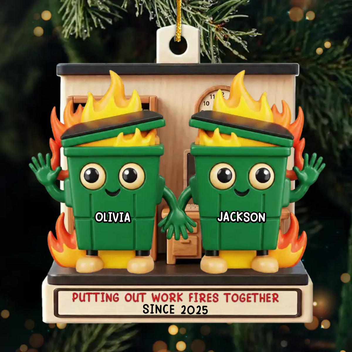 Custom Acrylic Ornament - Personalized Christmas Funny Gifts For Coworker, Work Bestie - Best Office Buddy Ever