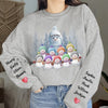 Christmas With Grandma Is Filled With Warmth - Family Personalized Custom Unisex Sweatshirt With Design On Sleeve - Christmas Gift For Mom, Grandma