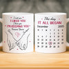 Custom Mug - Personalized Anniversary Wedding Gifts For Husband And Wife, Him And Her - The Day It All Began