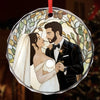 Custom Photo Circle Glass Ornament - Personalized Anniversary Wedding Gifts For Husband And Wife, Him And Her - Two Souls Choosing Us Daily