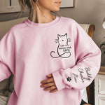 Custom Unisex Sweatshirt, Hoodie With Design On Sleeve -  Personalized Christmas Birthday Gifts For Cat Lovers, Cat Mom And Dad - Home Smells Like Cat Fur