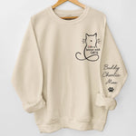Custom Unisex Sweatshirt, Hoodie With Design On Sleeve -  Personalized Christmas Birthday Gifts For Cat Lovers, Cat Mom And Dad - Home Smells Like Cat Fur