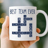 Custom Scrabble Mug - Personalized Birthday Gifts For Coworker, Work Bestie - Building Great Days Together Here
