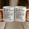 Custom Mug - Personalized Birthday Gifts For Coworker, Work Bestie - Work Feels Lighter With You