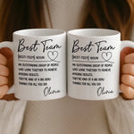 Custom Mug - Personalized Birthday Gifts For Coworker, Work Bestie - Work Feels Lighter With You