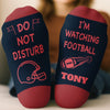 Custom Football Crew Socks - Personalized Christmas Birthday Football Gifts For Football Lovers, Sports Fans, Sports Lovers - Kickoff Is My Therapy