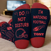 Custom Football Crew Socks - Personalized Christmas Birthday Football Gifts For Football Lovers, Sports Fans, Sports Lovers - Kickoff Is My Therapy