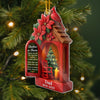 Custom Cardinal Acrylic Ornament - Personalized Christmas Memorial Sympathy Gifts For Loss Of Mom, Dad - Holding Your Love Forever Close