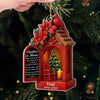 Custom Cardinal Acrylic Ornament - Personalized Christmas Memorial Sympathy Gifts For Loss Of Mom, Dad - Holding Your Love Forever Close