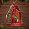 Custom Cardinal Acrylic Ornament - Personalized Christmas Memorial Sympathy Gifts For Loss Of Mom, Dad - Holding Your Love Forever Close