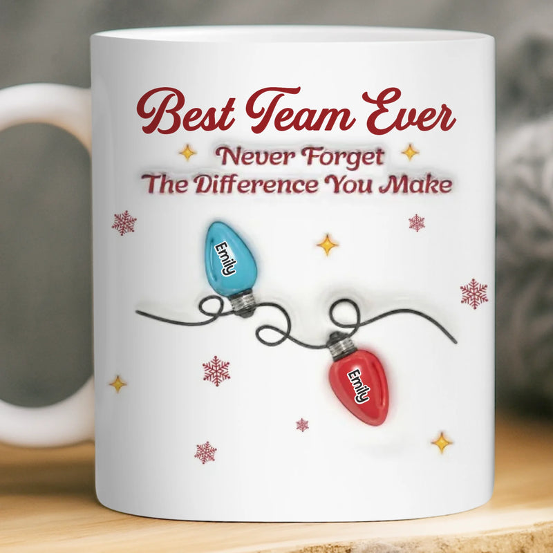 Custom Mug - Personalized Christmas Birthday Gifts For Coworker, Work Bestie - Making Spirits Bright At Work