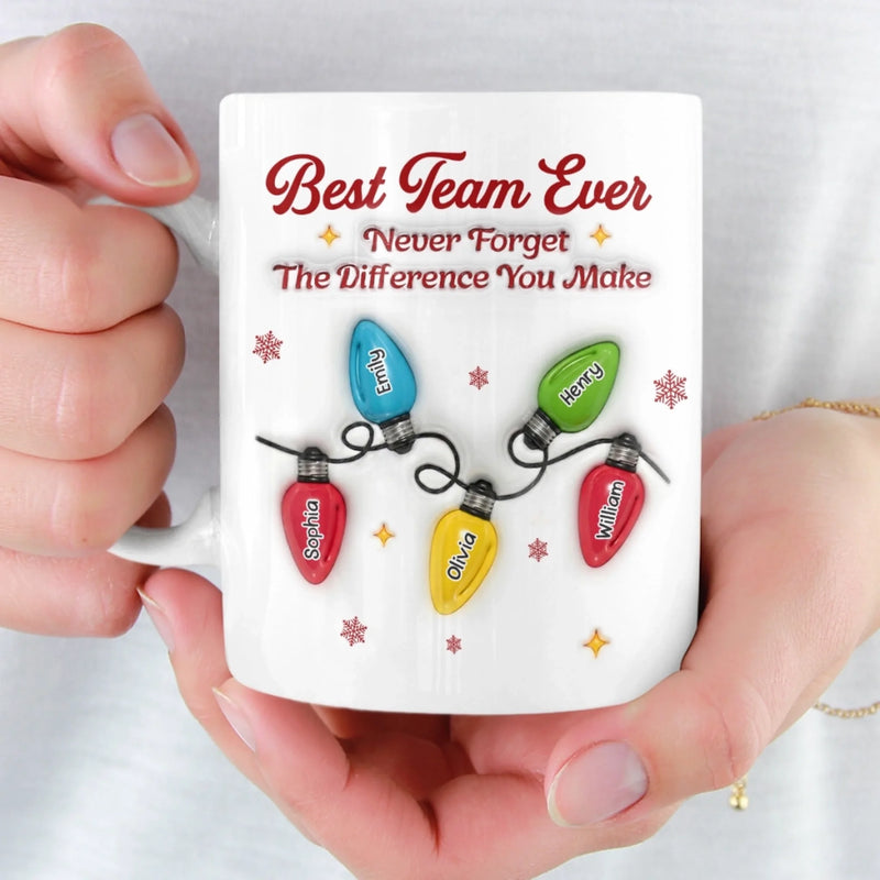 Custom Mug - Personalized Christmas Birthday Gifts For Coworker, Work Bestie - Making Spirits Bright At Work
