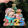 Custom First Christmas Acrylic Ornament - Personalized Christmas Baby Shower, Gender Reveal Gifts For New Moms, New Dads, New Parents - Our Greatest Blessing