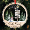 Custom Circle Glass Ornament - Personalized Christmas Birthday Gifts For Mom, Dad, Brother, Sister, Kids - Home In Our Hearts