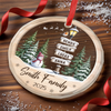 Custom Circle Glass Ornament - Personalized Christmas Birthday Gifts For Mom, Dad, Brother, Sister, Kids - Home In Our Hearts
