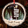 Custom Circle Glass Ornament - Personalized Christmas Birthday Gifts For Mom, Dad, Brother, Sister, Kids - Home In Our Hearts