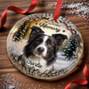 Custom Photo Circle Glass Ornament - Personalized Pet Christmas Memorial Sympathy Gifts For Dogs, Cats - Warm Memories Forever Loved