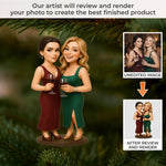 Custom Photo Christmas Gifts for Friends - Personalized Ornament