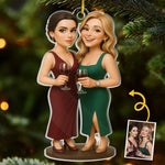 Custom Photo Christmas Gifts for Friends - Personalized Ornament