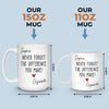 Custom Mug - Personalized Birthday Gifts For Coworker, Work Bestie - Never Forget The Difference You Make