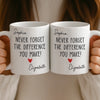 Custom Mug - Personalized Birthday Gifts For Coworker, Work Bestie - Never Forget The Difference You Make