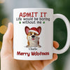 Custom Mug - Personalized Christmas Birthday Gifts For Dog Lovers, Dog Dad And Mom - Santa’s Favorite Troublemaker
