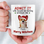 Custom Mug - Personalized Christmas Birthday Gifts For Dog Lovers, Dog Dad And Mom - Santa’s Favorite Troublemaker