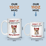Custom Mug - Personalized Christmas Birthday Gifts For Dog Lovers, Dog Dad And Mom - Santa’s Favorite Troublemaker