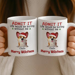 Custom Mug - Personalized Christmas Birthday Gifts For Dog Lovers, Dog Dad And Mom - Santa’s Favorite Troublemaker