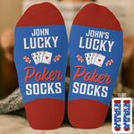Custom Name Lucky Poker Gifts - Personalized Middle Tube Socks