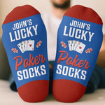 Custom Name Lucky Poker Gifts - Personalized Middle Tube Socks