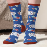 Custom Name Lucky Poker Gifts - Personalized Middle Tube Socks