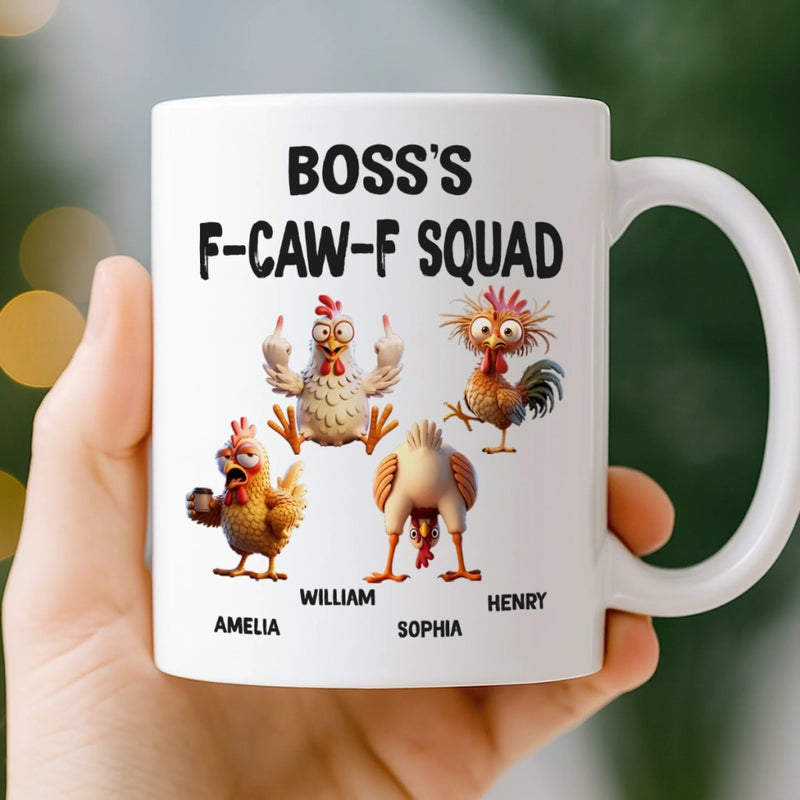 Custom Mug - Personalized Funny Gifts For Best Friends, Coworker, Work Bestie - Cluck If You Love Your Coworkers