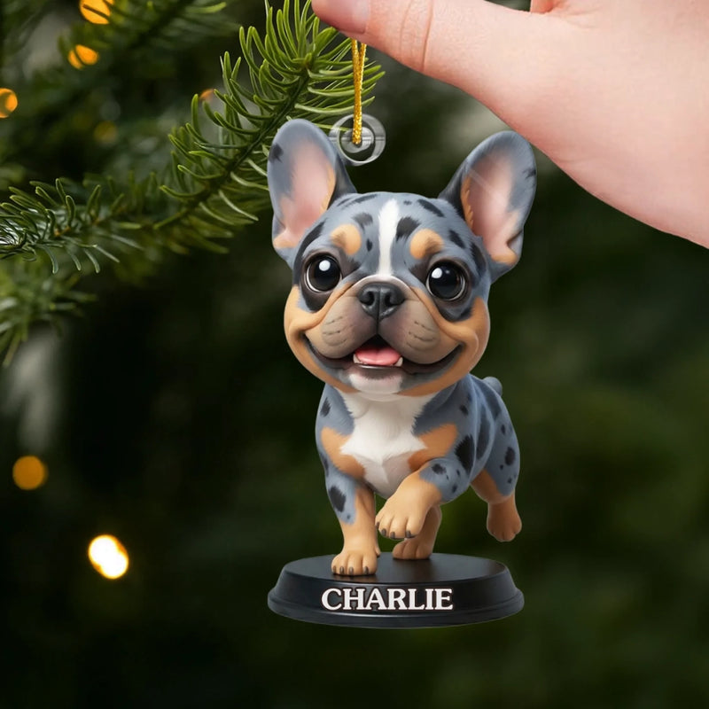 Custom Photo French Bulldog Acrylic Ornament - Personalized Christmas Birthday Gifts For Dog Cat Lovers, Dog Dad And Mom, Cat Owners - Cuteness Overload On The Tree