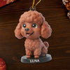 Custom Photo Poodle Acrylic Ornament - Personalized Christmas Birthday Gifts For Dog Cat Lovers, Dog Dad And Mom, Cat Owners - Cuteness Overload On The Tree