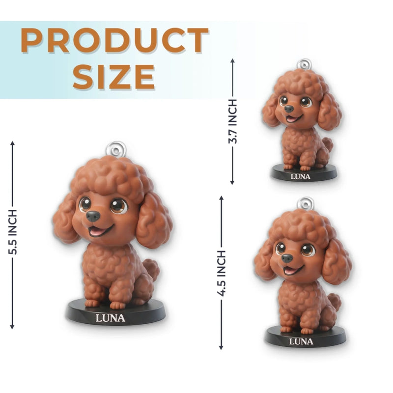 Custom Photo Poodle Acrylic Ornament - Personalized Christmas Birthday Gifts For Dog Cat Lovers, Dog Dad And Mom, Cat Owners - Cuteness Overload On The Tree