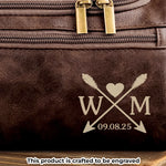 Custom Engraved Leather Toiletry Bag - Personalized Birthday Gifts For Husband, Dad, Brother - Proud Of You Always