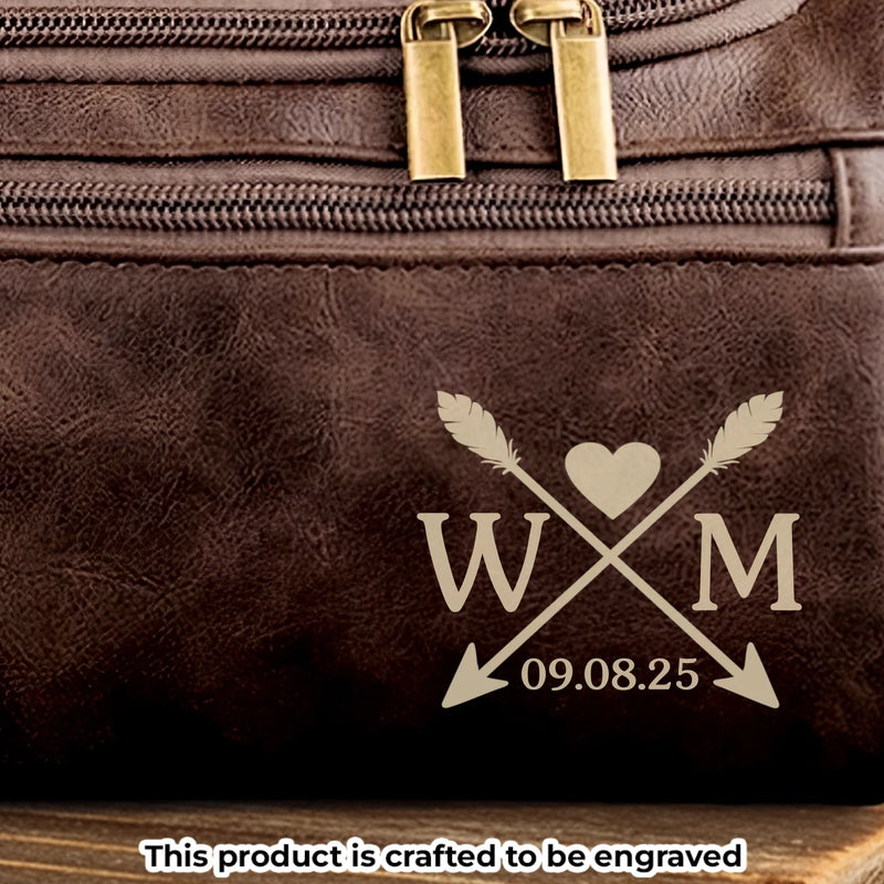 Custom Engraved Leather Toiletry Bag - Personalized Birthday Gifts For Dad, Brother, Grandpa, Husband - Proud Of You Always