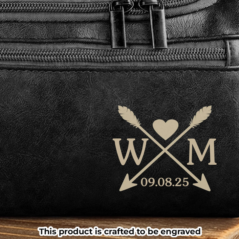 Custom Engraved Leather Toiletry Bag - Personalized Birthday Gifts For Dad, Brother, Grandpa, Husband - Proud Of You Always