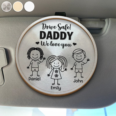 Custom Car Visor Clip - Personalized Birthday Gifts For Dad, Grandpa - Always Come Home Safe