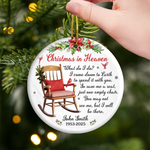 Custom Ceramic Ornament - Personalized Christmas Memorial Sympathy Gifts For Loss Of Mom, Dad - Your Spirit Shines