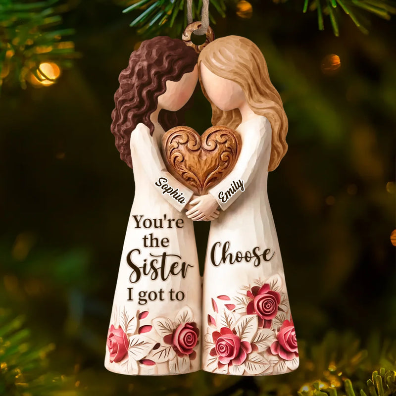 Custom Wood Ornament - Personalized Best Friend Christmas Birthday Gifts For Women, Besties, Sisters, BFF - Bright Days Ahead
