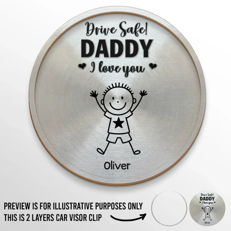 Custom Car Visor Clip - Personalized Birthday Gifts For Dad, Grandpa - Always Come Home Safe