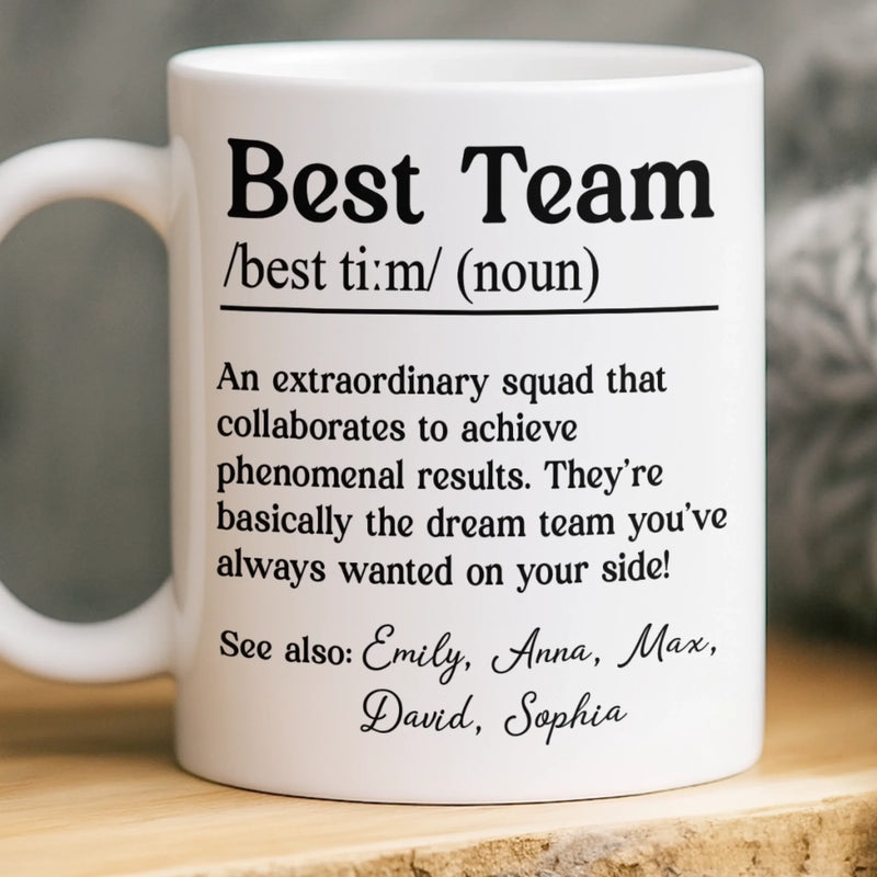 Custom Mug - Personalized Birthday Gifts For Coworker, Work Bestie - Dream Team